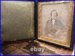 Early 1840s Daguerreotype Young Man Long Hair Robert Cornelius Case RARE! Sealed