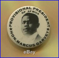 Early 1920s MARCUS GARVEY Civil Rights Black Power Pan African Protest Cause Pin