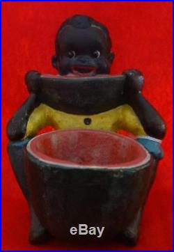 Early 20th Century Cast Iron Figure of Boy & Watermelon Black Americana