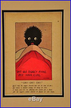 Early African American Children's Book Prints, Nicely Framed