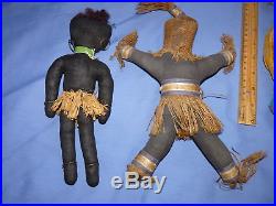 Early African Zulu Doll Sack Voodoo Doll & Cloth Mammy