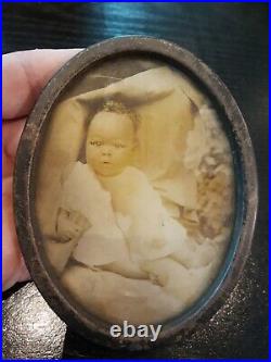 Early Black Americana Vintage Baby Infant Toddler Photo Postcard African Nice