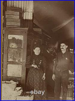 Early Fruit Stand El Paso Texas San Antonio St. Storefront Cabinet Card Photo
