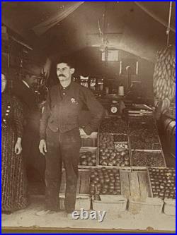 Early Fruit Stand El Paso Texas San Antonio St. Storefront Cabinet Card Photo