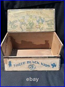 Early cigar store advertising box black americana