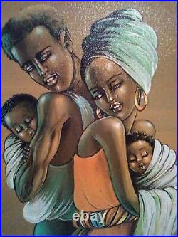 Elaine Dungill(1930-2007) Lithograph Painting Black Family Lives Matter