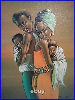 Elaine Dungill(1930-2007) Lithograph Painting Black Family Lives Matter