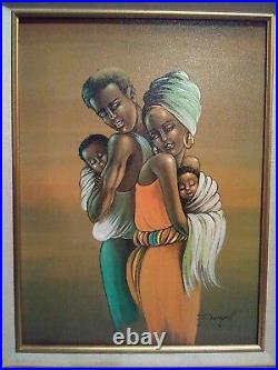 Elaine Dungill(1930-2007) Lithograph Painting Black Family Lives Matter