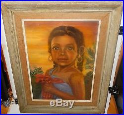 Esther Tallman Haitian Girl. Yolande Original Oil On Canvas Painting