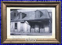 Eugene A. Delcroix Framed French Quarter Photo Portrait Laffites Blacksmith Shop