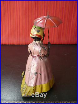 Exceedingly Rare 1910's SG Günthermann Gunthermann Tin Wind-up Cackling Lady