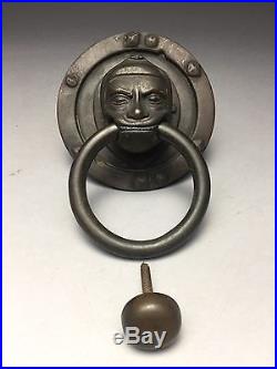 Exceptional Mid 1800s Black Americana Bronze Hammered Door Knocker