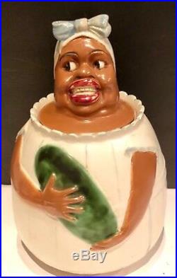 Extraordinary Weller Potteryblack Woman/ Watermelon Cookie Jarextremely Rare