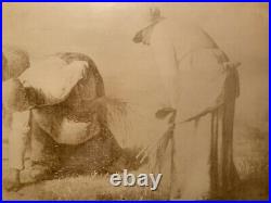 Extremely Rare Sepia Tone Photo On Canvas Of Slaves On SC Rice Plantation 1806