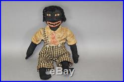 Fantastic 19th C Black African American Folk Art Boy Doll Dimensional Face 2/2