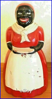 FANTASTIC F & F DAYTON, OH Black Americana Aunt Jemima Plastic Cookie Jar