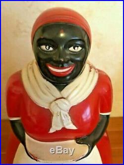 FANTASTIC F & F DAYTON, OH Black Americana Aunt Jemima Plastic Cookie Jar