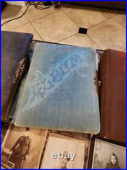 FIVE (5) Vintage Photo albums + 80 Antique Photos tintypes cdvs 1860 1915 NICE