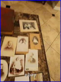 FIVE (5) Vintage Photo albums + 80 Antique Photos tintypes cdvs 1860 1915 NICE
