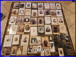 FIVE (5) Vintage Photo albums + 80 Antique Photos tintypes cdvs 1860 1915 NICE