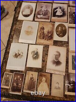 FIVE (5) Vintage Photo albums + 80 Antique Photos tintypes cdvs 1860 1915 NICE
