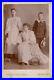 Family With American Flags, Patriotic Antique Cabinet Card Pgoto