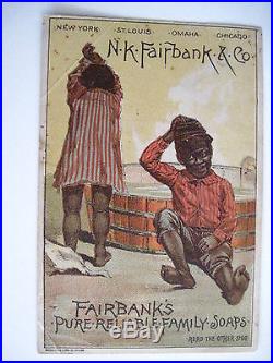 Fantastic Set of (5) Victorian Trade Cards Fairbanks Soap with Black Americana