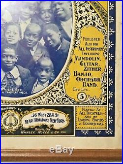 Framed Antique Sheet Music Cover Black Americana Bunch o' Blackberries 1899