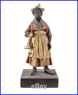 Francisco Vargas New Orleans Wax Doll, Folk Art Black Americana, c1920