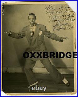 GENE BELL SIGNED PHOTO Tap Dancer Black Vaudeville Minstrel Man 1935 Theater