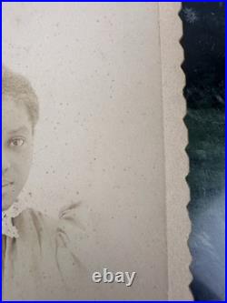 GORGEOUS VICTORIAN AFRICAN AMERICAN YOUNG WOMAN CABINET CARD Fisher & Monfort NJ