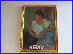 Giant African American Painting Portrait Black Americana Collection Vintage 1950