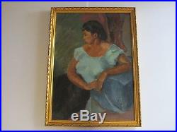 Giant African American Painting Portrait Black Americana Collection Vintage 1950