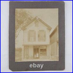 Girls Bicycle Millinery Toms River Cabinet Card c1902 Photo New Jersey Shop A218