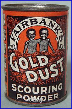 Gold Dust Cleaning Powder Sample Tin Unopned Near Mint Great Black Americana