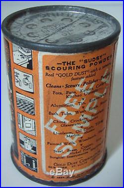 Gold Dust Cleaning Powder Sample Tin Unopned Near Mint Great Black Americana