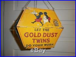 GoldDust Twins, FairySoap, Sunny Mnday Vtg Fairbanks 1908 Black Memorabilia Sign