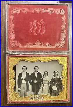 Half Plate Ambrotype by WILLIAMS, YORK PENNSYLVANIA Husbands & Wives 1850s Photo