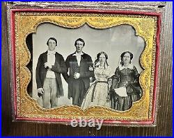 Half Plate Ambrotype by WILLIAMS, YORK PENNSYLVANIA Husbands & Wives 1850s Photo