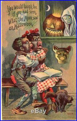 Halloween Postcard, 6508 From The 6500-6511 Series Black Americana