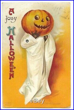 Halloween Postcard Signed By Clapsaddle Mechanical Series 1236 Black Americana