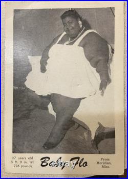 Hard To Find Vintage Freakshow Postcard Of Baby Flo