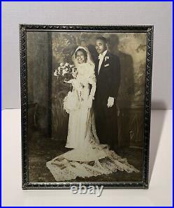 Harlem Renaissance Winifred Hall Signed Photograph African American Couple