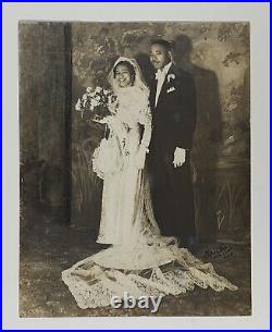 Harlem Renaissance Winifred Hall Signed Photograph African American Couple