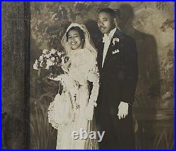 Harlem Renaissance Winifred Hall Signed Photograph African American Couple