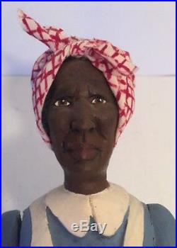Harriet Tubman Black Americana Folk Art Hand Carved Figure Crate Prospects