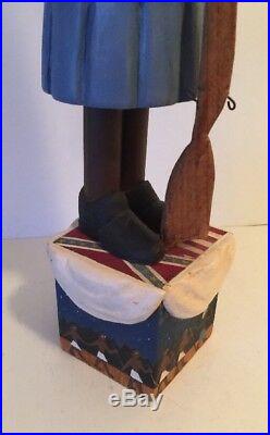 Harriet Tubman Black Americana Folk Art Hand Carved Figure Crate Prospects