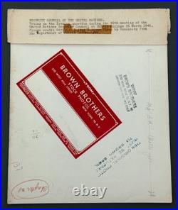 Historic 1946 Un Security Council The Iranian Question Brown Brothers Photo