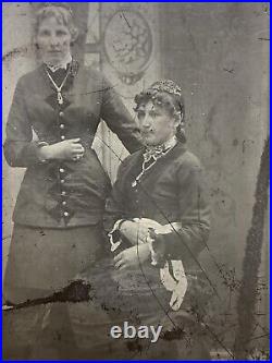 Historic Original Tintype Photo Helen Keller and Anne Sullivan Tuscumbia Alabama