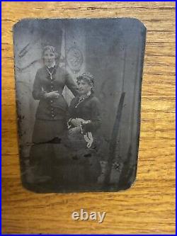 Historic Original Tintype Photo Helen Keller and Anne Sullivan Tuscumbia Alabama